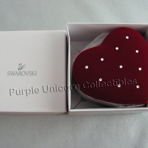 Swarovski Crystal Red Heart Jewelry Trinket Box - Picture 7 of 7